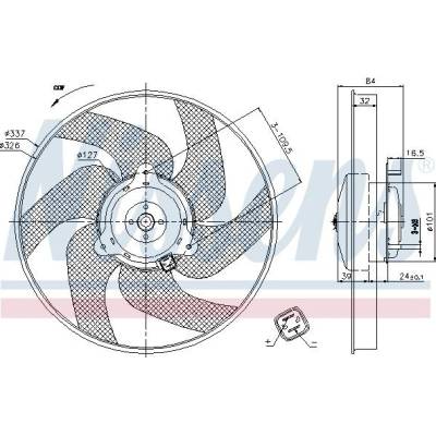 Ventilátor chladiče NISSENS 85666
