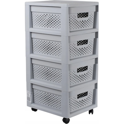 CURVER INFINITY Regál 4x11L šedá 04356-099