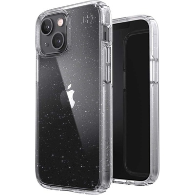 Speck Presidio Glitter Perfect Clear - удароустойчив хибриден кейс за iPhone 13 mini, iPhone 12 mini (прозрачен)