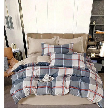 EmonaMall Двулицево спално бельо с ластик EmonaMall, 6 части - Модел S15919 (S15919-66666e)