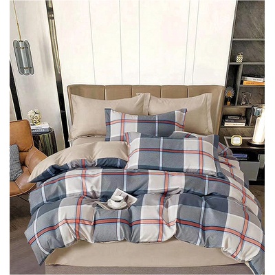 EmonaMall Двулицево спално бельо с ластик EmonaMall, 6 части - Модел S15919 (S15919-66666e)