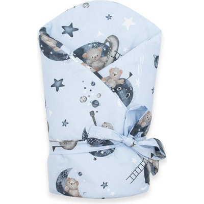 New Baby Bavlnený zavinovač Macko v kozmickom priestore
