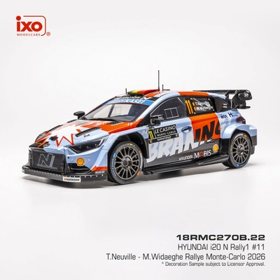 Hyundai i20 N Rally1 Rallye Monte Carlo 2026 11 Neuville WydaegheIXO 1:18