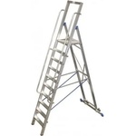 KRAUSE Двураменна алуминиева стълба с голяма платформа Krause Stabilo 14 (07127846)