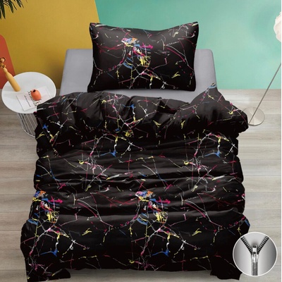 Textilomanie bavlna obliečky COLORIAX čierne 70x90 140x200