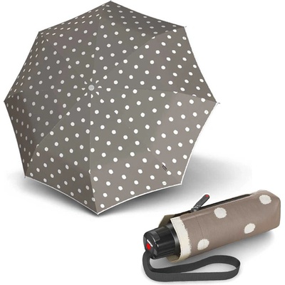 Knirps T.010 small Manual dOT ART Taupe dámsky skladací mini dáždnik