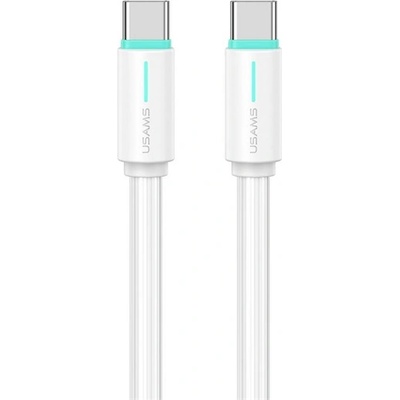 USAMS Кабел за данни USAMS YU Type-C - Type-C, 100 см, БЯЛ SJ734USB02 (SJ734USB02)