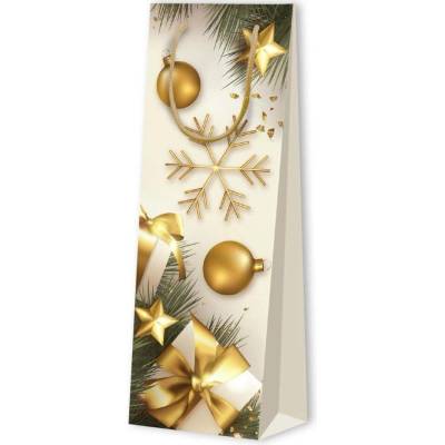 Vánoční dárková taška EKO - Na víno/ láhev Varianta 1