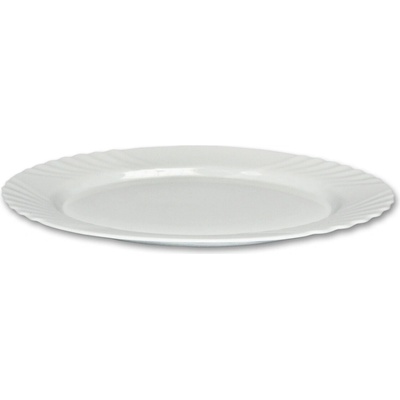 Plastimex talíř 36cm ovál EBRO bílý, opál.sklo