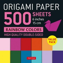 Origami Paper 500 sheets Rainbow Colors 6"