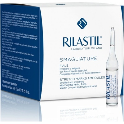 Rilastil Stretch Marks vyhladzujúce sérum proti striám v ampulkách Emollient and Smoothing 10 x 5 ml