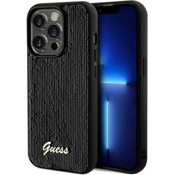 GUESS Калъф Guess Sequin Script Metal за iPhone 14 Pro Max - черен (GUE003155-0)