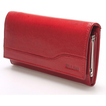 Ellini Griffin Luxusně elegantní kožená červená peněženka červená