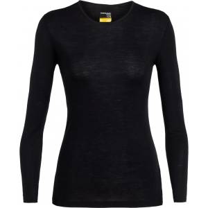 Icebreaker Дамско мериносово термобельо Icebreaker Women's 175 Everyday L/S Crewe Merino base layer - Black (115-0913-0112)