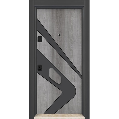 Starsteeldoor Блиндирана врата d-09 Сив дъб - Антрацит (цена без монтаж)