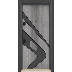 Starsteeldoor Блиндирана врата d-09 Сив дъб - Антрацит (цена без монтаж)