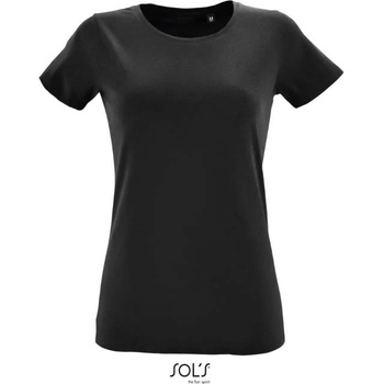 SOL'S REGENT FIT / Дамска тениска Slim Fit - тъмночерна S (252758n1101)