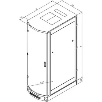 SeaMAX Шкаф Triton 37U/700x1000 Delta R, rear double wing door (RRA-42-A78-BRX-A1-ER)