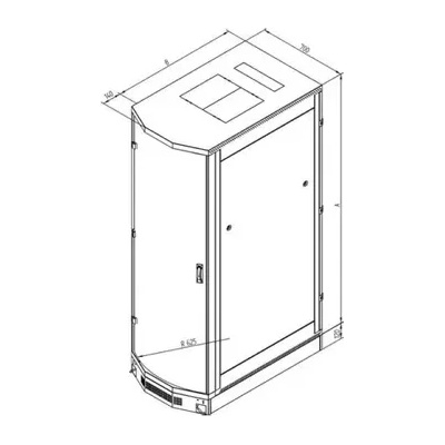 SeaMAX Шкаф Triton 37U/700x1000 Delta R, rear double wing door (RRA-42-A78-BRX-A1-ER)