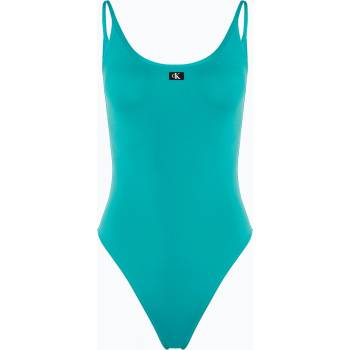 Calvin Klein Дамски бански от една част Calvin Klein Scoop One Piece blue ocean