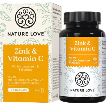 Nature love Цинк и Витамин С - 120 капсули