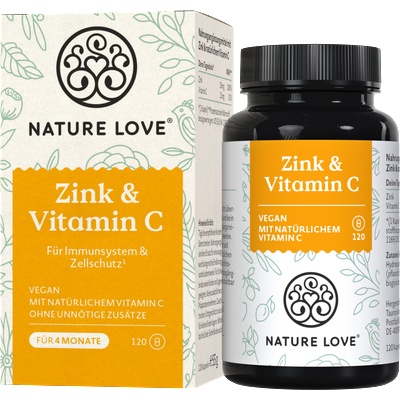 Nature love Цинк и Витамин С - 120 капсули