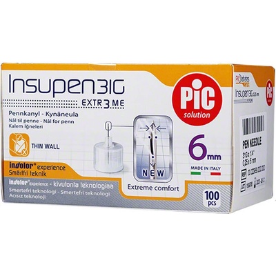 Стерилизирани инсулинови игли , , PIC Solution Insupen Disposable Needles 31G x6mm 100pcs