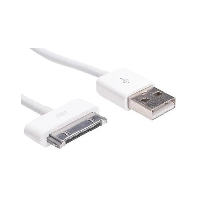 Akyga kabel USB-Apple 30-pin 1.0m/bílá | Zboží Auto