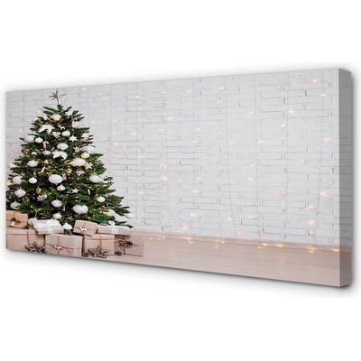 Obrazy na plátně Ozdoby na vánoční stromeček dárky 100x50 cm – Hledejceny.cz