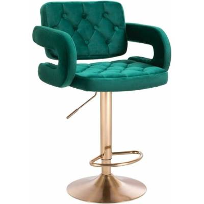 LuxuryForm Design Adria Velur na zlatom tanieri zelená