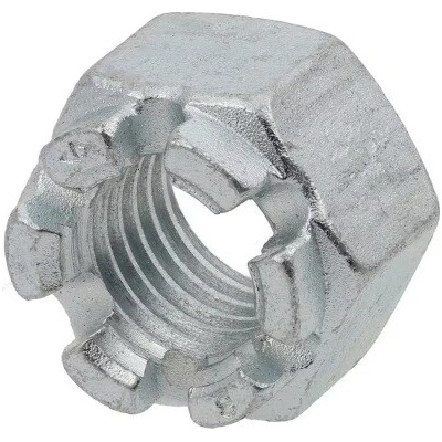 Korunková matica M16x1.50 pozinkovaná oceľ, trieda 8, DIN935