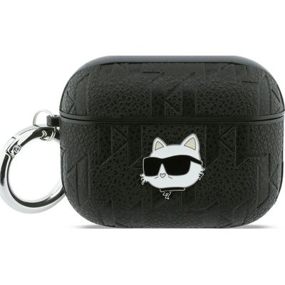 Karl Lagerfeld Калъф Karl Lagerfeld Monogram Choupette Head за AirPods Pro 3 черен