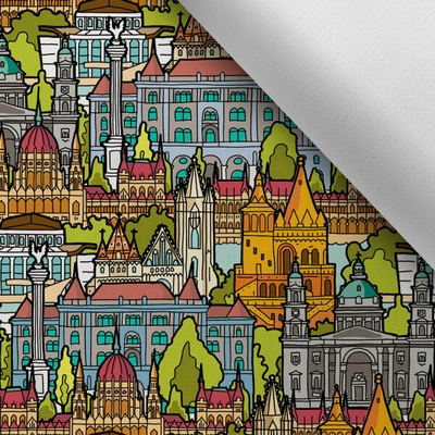 Takoy Látka s potiskem kočárkovina TD/NS I love Budapest by Takoy®