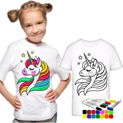 dětské tričko s vlastním motivem + fixy na textil 6 barev