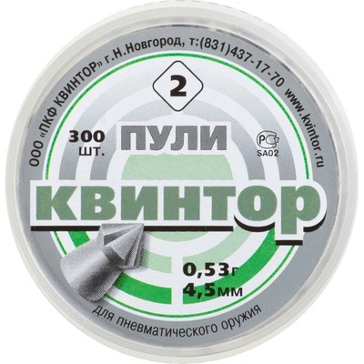 KVINTOR, Rusko Diabolo Kvintor Super Pointed, kal. 4,5 mm, 0,53 g, 300 ks