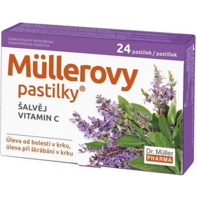 Dr.Muller Pastilky se šalvěji a vit.C 24ks