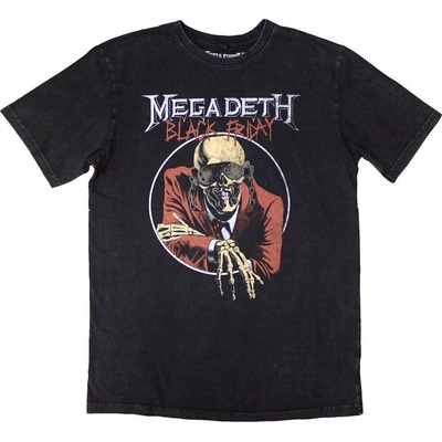 Megadeth Black Friday Stone Wash Charcoal Grey 2XL Риза (MEGASTNW32MC05)