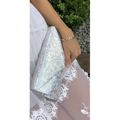 Pinky Club Spoločenská kabelka s holografickou potlačou