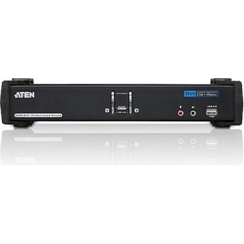 Aten CS-1782A KVM přepínač 2-port DVI KVMP USB, usb hub, audio 7.1, kabely