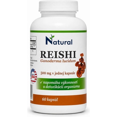 Natural Reishi Ganoderma Lucidum 500 mg 60 kapsúl