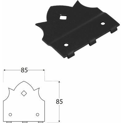 Domax SD spojka na stavbu pergol a hojdačiek SDD 85 B - 85 x 85 x 2.5 mm 12 ks