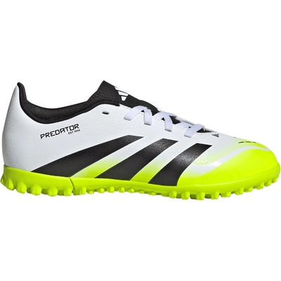 Adidas Детски футболни стоножки Adidas Predator Club Childrens Astro Turf Football Boots - White/Blk/Lemon