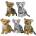 SUN-DAY Mascot Wild animals 5 designs 31cm 164247 SUN-DAY mix price for 1 pc