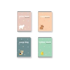 Black and White Тетрадка Cute Animal А5 40л широк ред