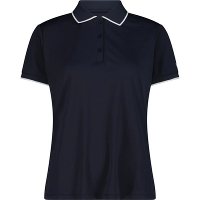 CMP Дамска поло тениска CMP Women's Polo Stretch Piquet Polo shirt - Black Blue - размер 34 (EU) (916-1606-0811)