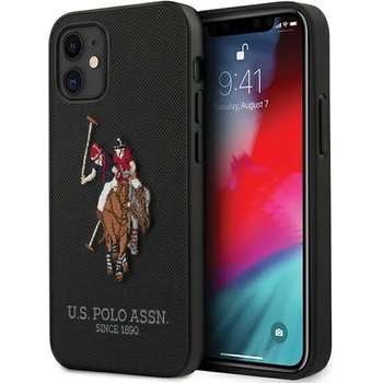 U. S. Polo Assn Калъф за телефон US Polo Polo Embroidery Collection за iPhone 12 Мini, черен (KXG0016504)