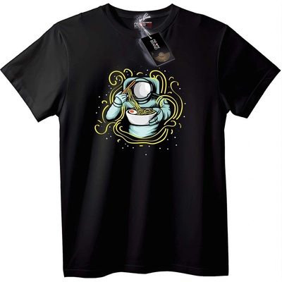 NOONEBRAND Тениска Астронавт с Рамен - XS, Black