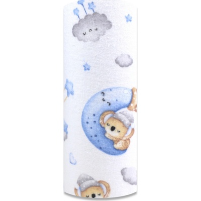 Ega Kids Flanelová plienka medvedík na mesiaci modrý