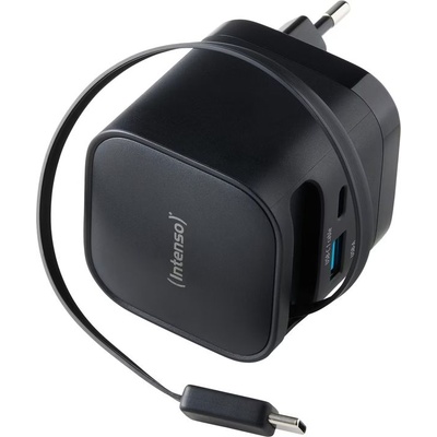 Intenso Компактно бързо зарядно устройство Intenso 65W USB-C/USB-A, черно 7806520 (7806520)