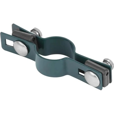 Objímka Strend Pro EUROSTANDARD, 48 mm, priebežná, zelená, Zn+PVC, RAL6005, na okrúhly stĺpik